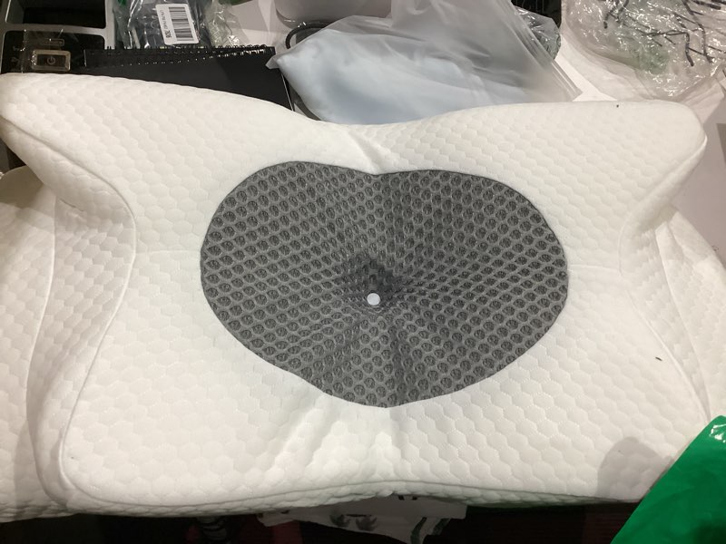 Condition photo showing As Is for Cervical Neck Pillow, Memory Foam Pillow for Neck Pain Relief, Contour Neck Support Pillows with Cooling Pillowcase, Dreamers Relief Pillow, Ergonomic Bed Pillows for Side Back Stomach Sleepers