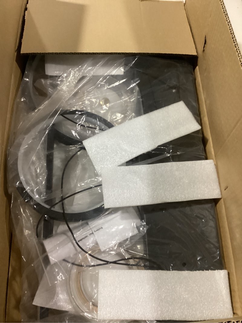 Condition photo showing As Is for Modern Black LED Dining Room Light Fixture with Remote Control, 38.5" 38W 3-Color Temp Stepless Dimmable Island Pendant Lights, Hanging Adjustable Linear Chandelier for Kitchen Bar 38.5 inch Black