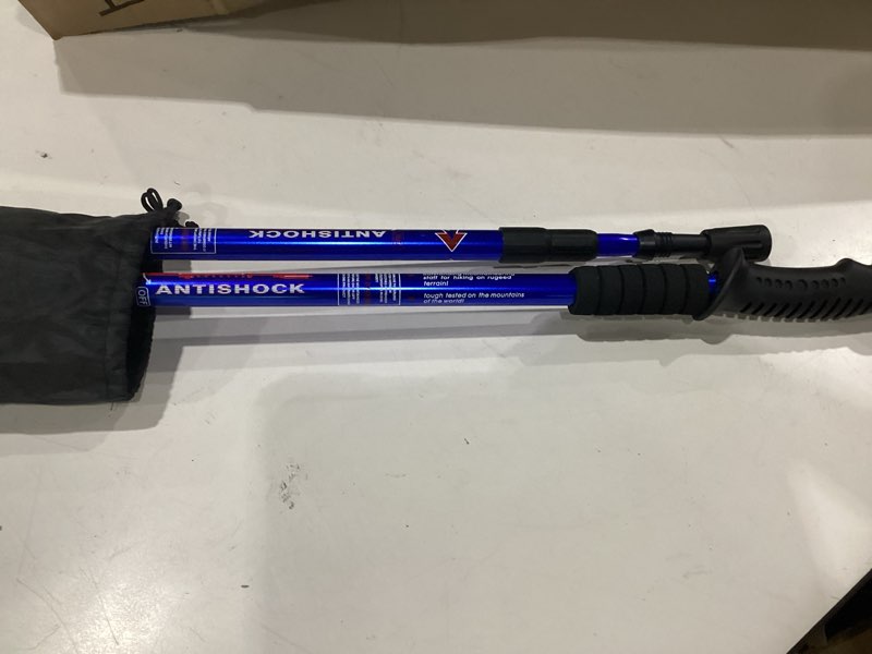 Condition photo showing Good Condition for aihoye hiking trekking poles, 2 pack collapsible, lightweight, anti shock, walking sticks, adjustable hiking pole for men and women blue