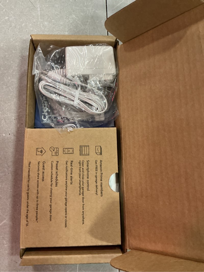 Condition photo showing Good Condition for chamberlain smart garage control - wireless garage hub and sensor with wifi & bluetooth - smartphone controlled, myq-g0401-es, white 2.6 smart garage control