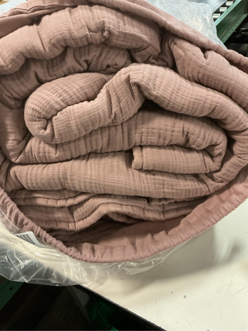 Condition photo showing Good Condition for organic cotton gauze dream quilt set, king/cal king, fig