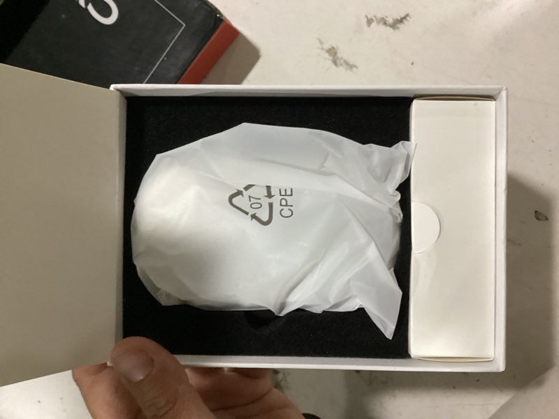 Condition photo showing New/Like New for open ear headphones, bluetooth 5.4 wireless earbuds with ear hooks, 60h playtime, ai clear call, led display charging case, ipx7 waterproof sports earphones for running workouts commute, white off white