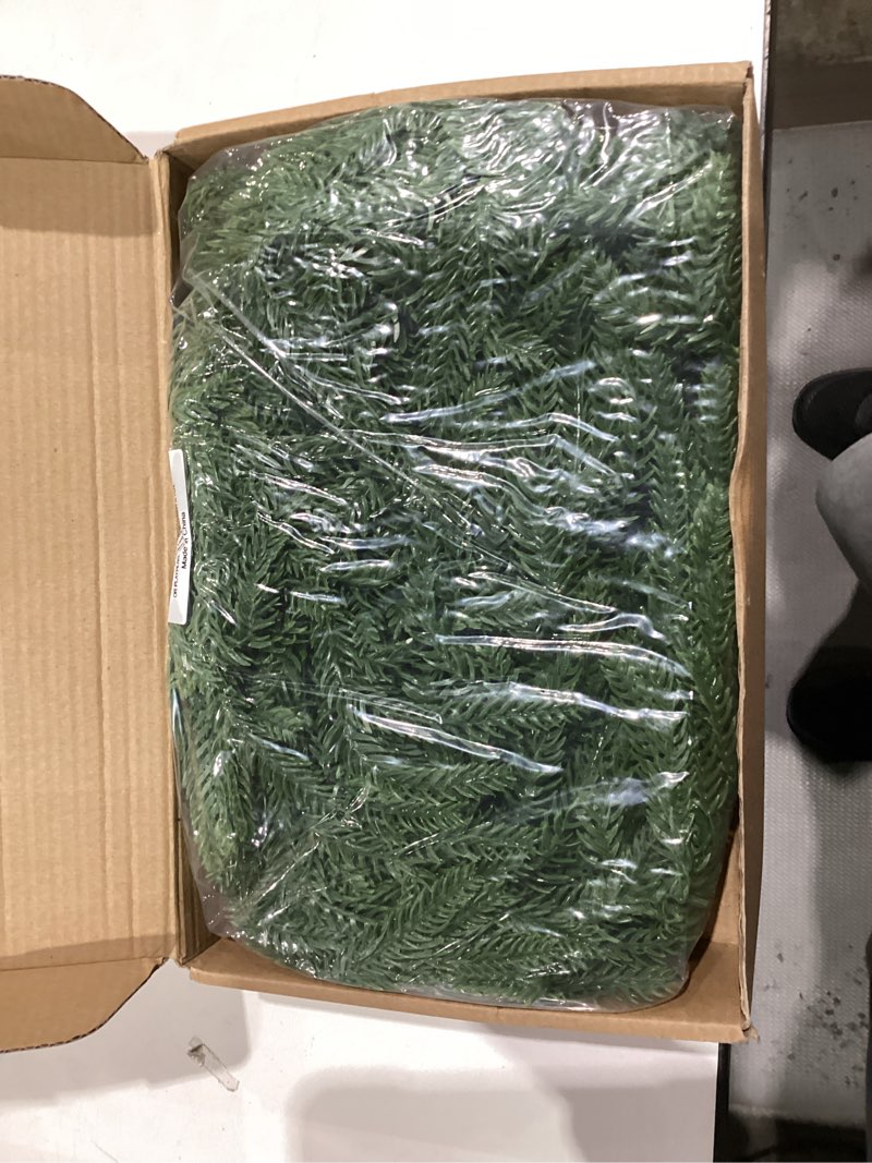 Condition photo showing New/Like New for Christmas Norfolk Pine Garlands Soft Bendable Winter Pine Garland Real Touch Artificial Christmas Greenery Garland for Fireplace/Mantle/Table/Window/Stairs/Indoor or Outdoor Xmas Decor (5FT-1PC) 5FT-1PCS