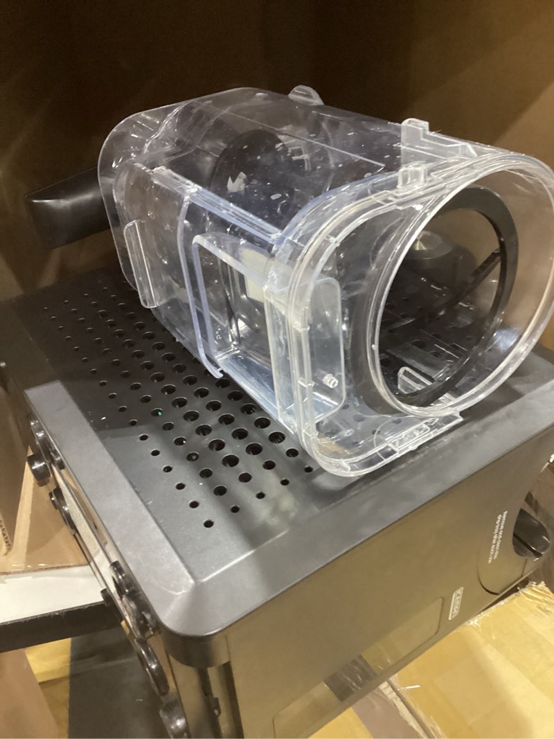 Condition photo showing As Is for slushie machine, no ice needed slushy maker for home, real-time temp display, frozen drink maker with 6 preset programs for ice cream, frappés, milk shake and more, black, 1 pack+3modes