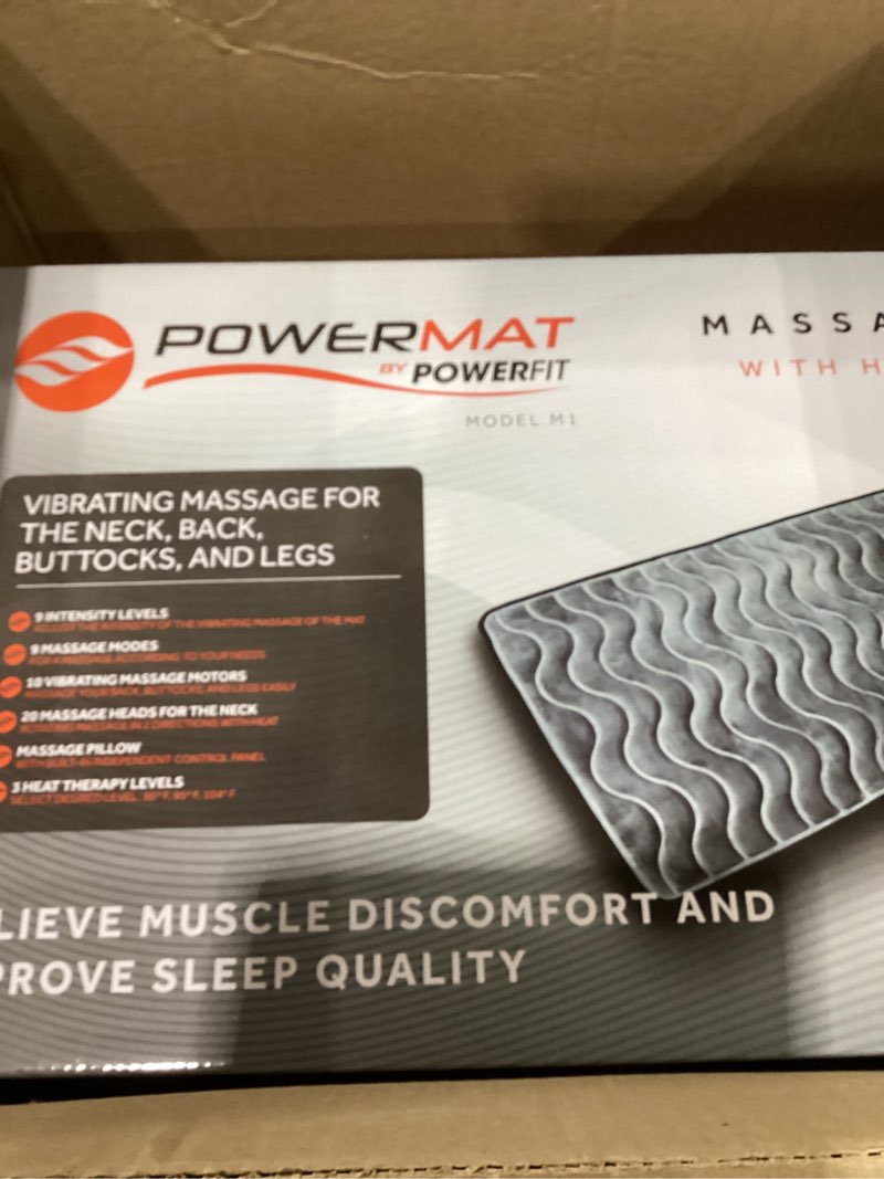 Condition photo showing New/Like New for Powermat Full Body Massage Mat with Heat - Shiatsu Back Massager Pad for Bed, Chair & Recliner - Electric Vibrating Heating Pad - Whole Body Massager Mat for Pain Relief - Massage Mattress by Powerfit
