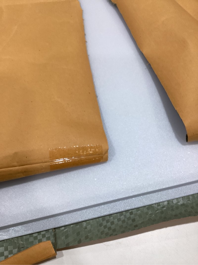 Condition photo showing As Is for Blvornl Innovative Puzzle Chair Mat for Hardwood Floor, 34"*46.5" Hard Material Chair Mat, Heavy Duty Computer Chair Pad for Rolling Chairs, Desk Floor Rug for Office and Home