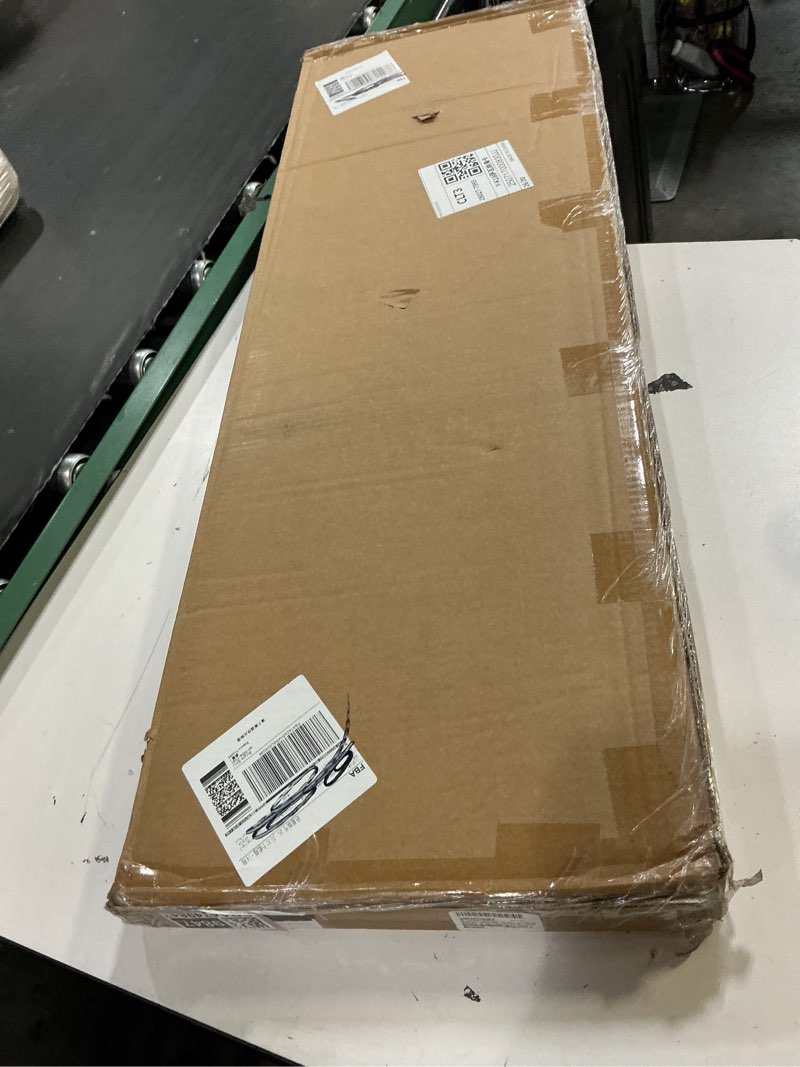 Condition photo showing New/Like New for humane live animal trap for raccoons, stray cats, and similar-sized animals. 37 inch large heavy-duty construction, reusable, black finish to minimize reflection and glare.