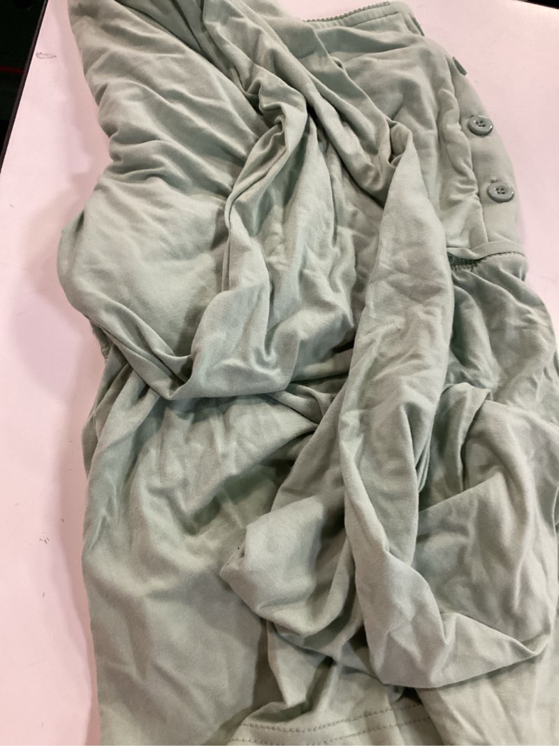 Condition photo showing New/Like New for soly hux women's babydoll tops long sleeve henley shirts cute square neck coquette peplum top x-large mint green