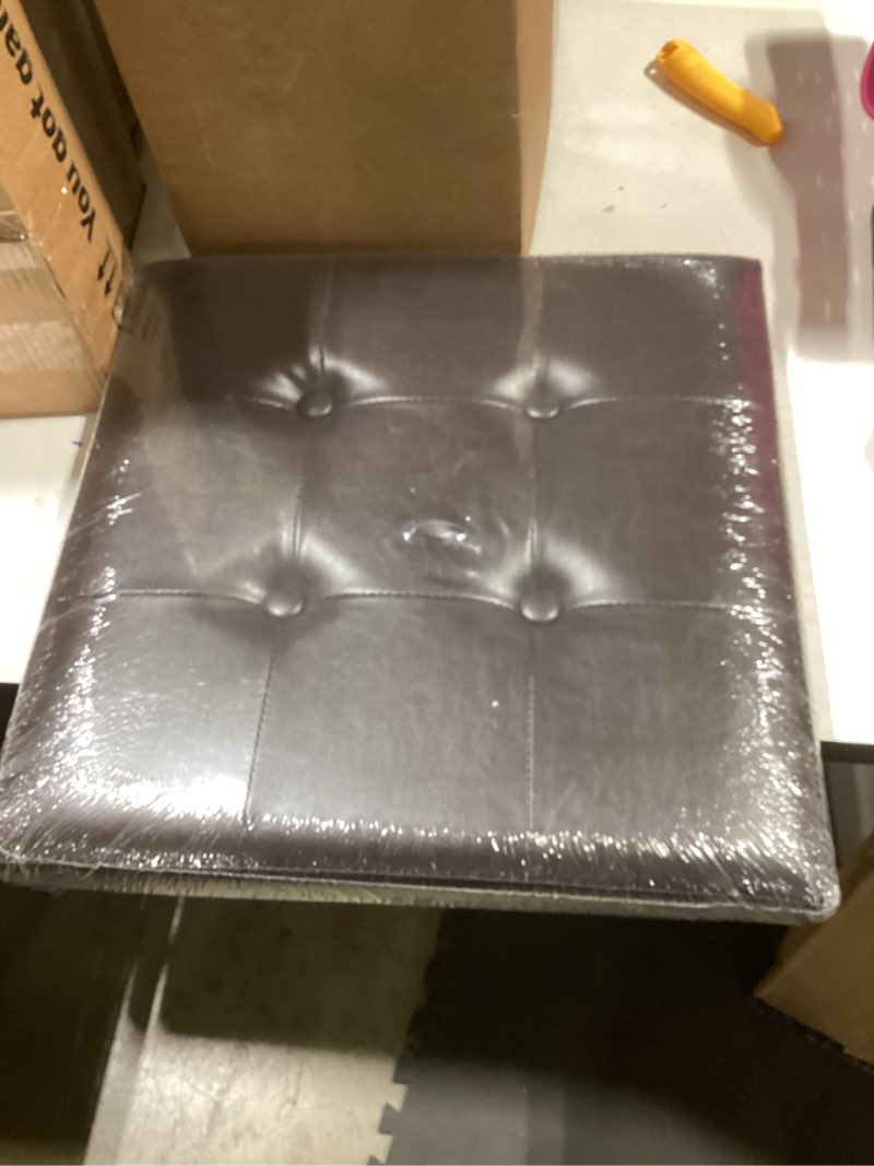 Condition photo showing Good Condition for Merrill Chocolate Brown Opening Storage Ottoman