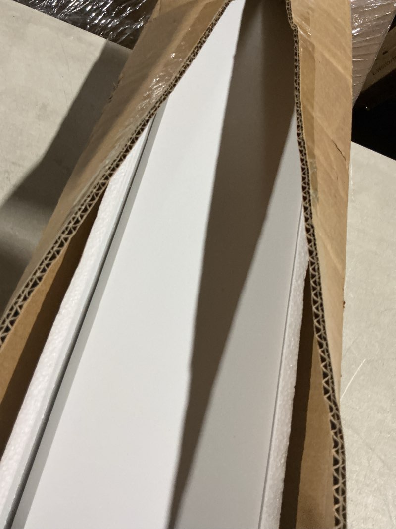 Condition photo showing Good Condition for 23.6 inches long floating shelves, 2 set modern white wall shelf for bedroom, nursery book shelf with lip, picture ledge shelf for living room, bathroom, kitchen white 23.6 in