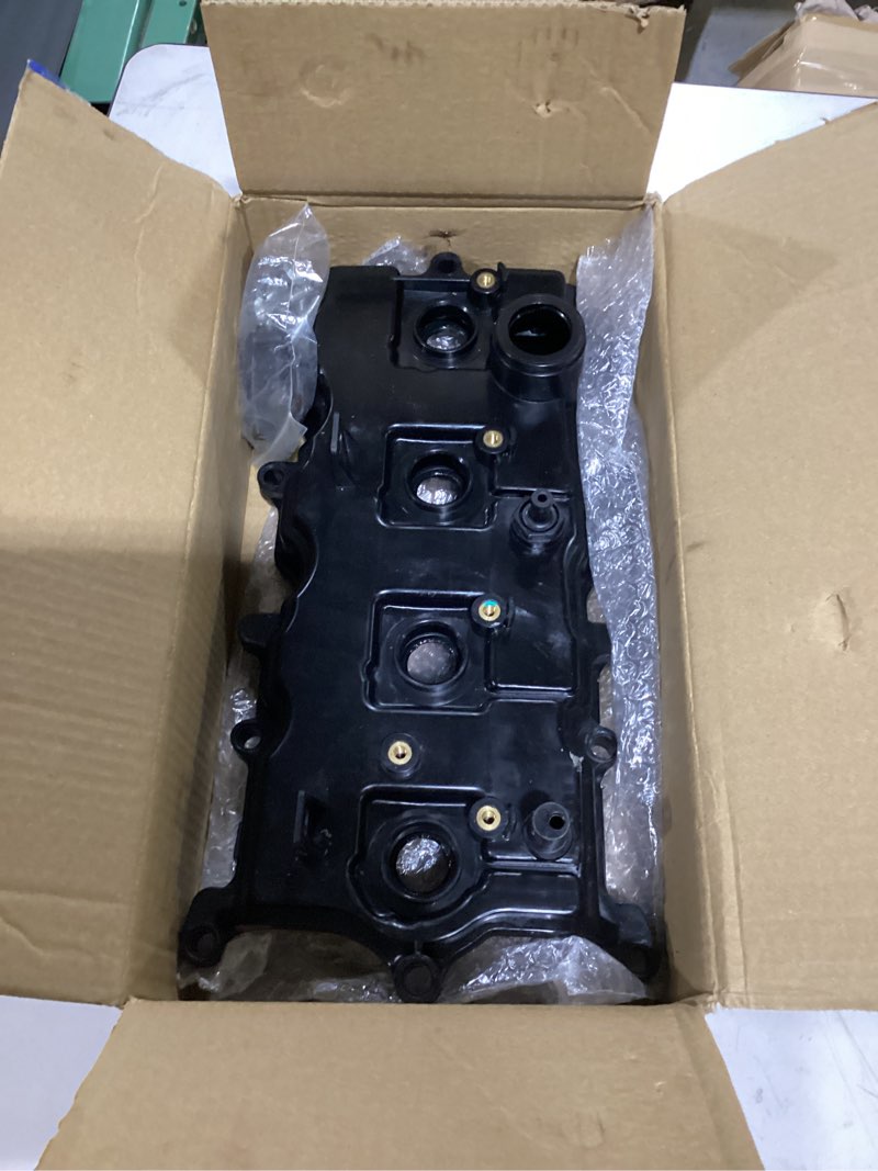 Condition photo showing As Is for mitzone engine valve cover compatible with 2012 2013 nissan rogue 2014 2015 rogue select 2.5l replace # 13264-jg30c black