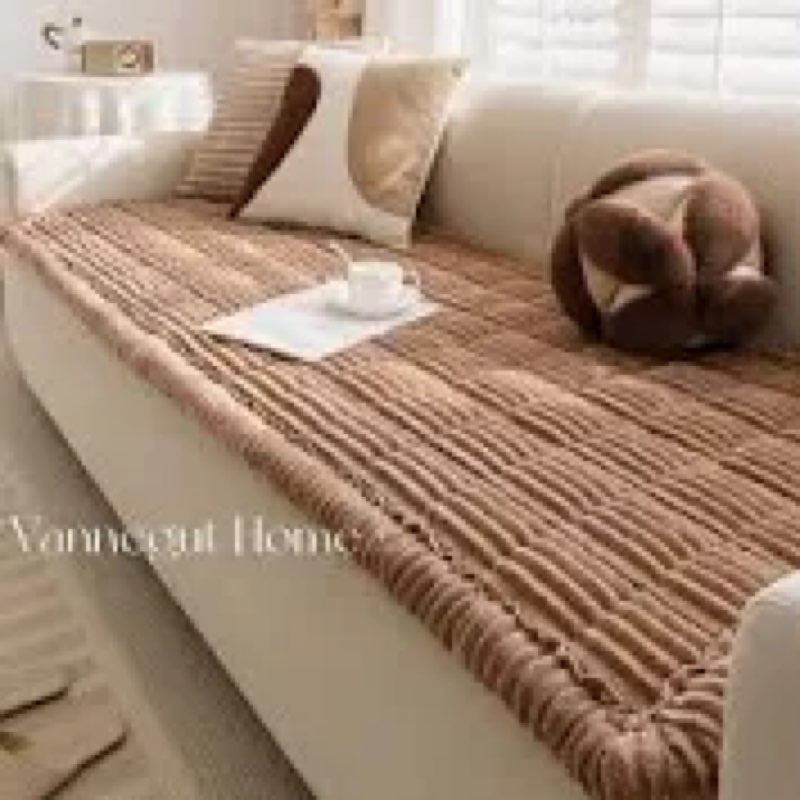 HOMEREFROM Couch Cover for Dogs Washable, Fuzzy Pet Cover for Sofa, Covers for 3 Cushion Couch Pet-F