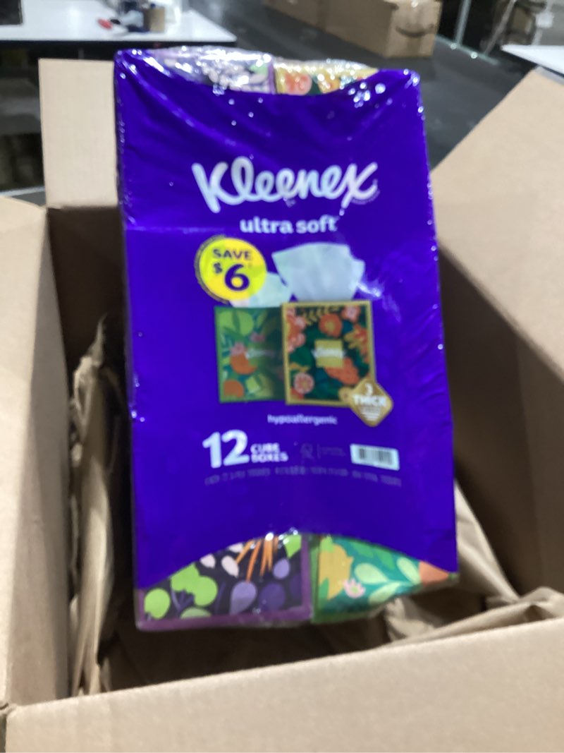 Condition photo showing Good Condition for kleenex expressions ultra soft facial tissues, soft facial tissue, 12 cube boxes, 45 tissues per box, 3-ply (540 total tissues) white 540 count (pack of 1)