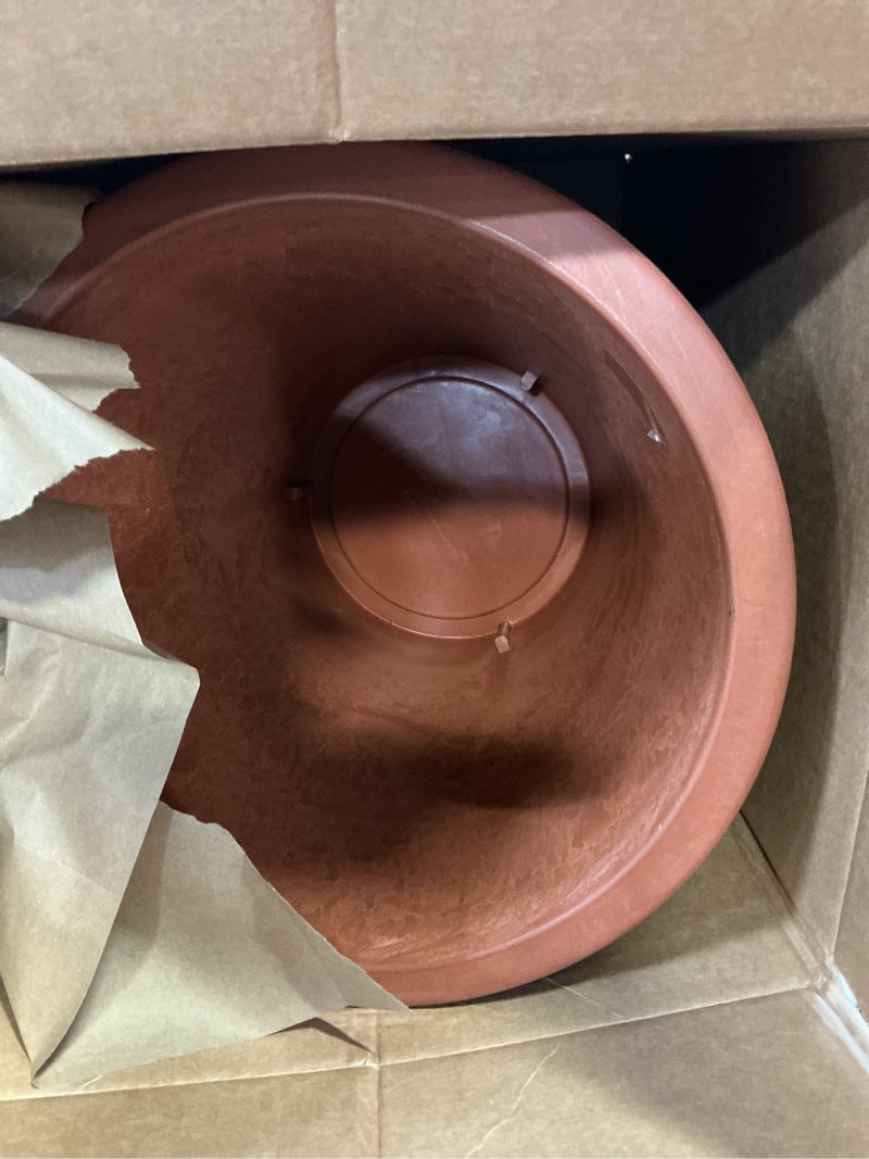 Condition photo showing Good Condition for psw me36tc western weave planter, 14 by 11.5-inch, terra cotta color