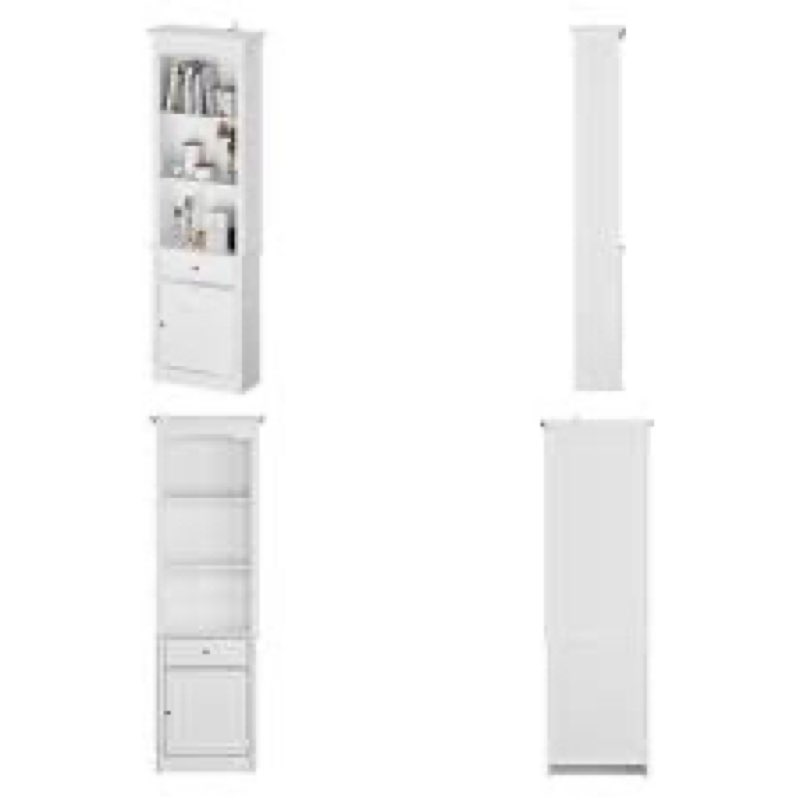 77.2\" H x 10.7\" W Standard Bookcase INCOMPLETE 
