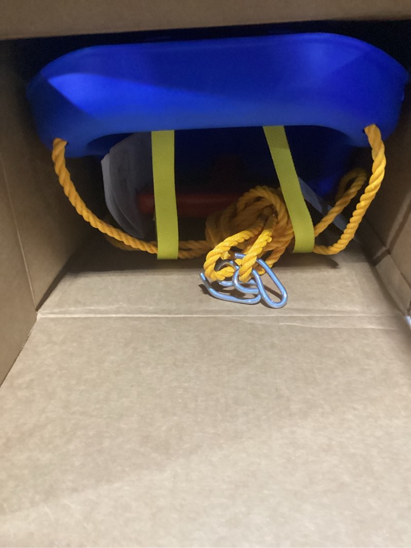 Condition photo showing Good Condition for Little Tikes Snug 'n Secure Blue Swing with Adjustable Straps, 2-in-1 for Baby and Toddlers Ages 9 Months - 4 Years