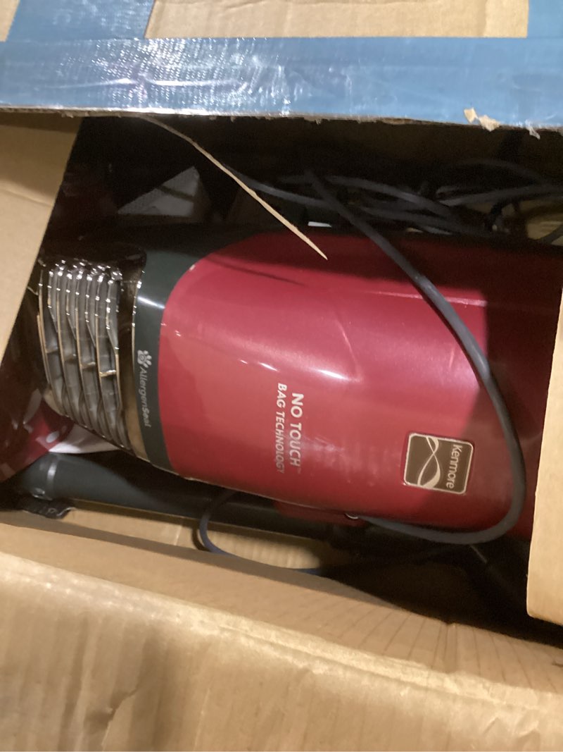 Condition photo showing As Is for Kenmore BU3040 Intuition Bagged Upright Vacuum Lightweight Cleaner 2-Motor Power Suction with HEPA Filter, 3-in-1 Combination Tool, Handi-Mate for Carpet, Floor, Pet Hair, Red w/No Lift-up
