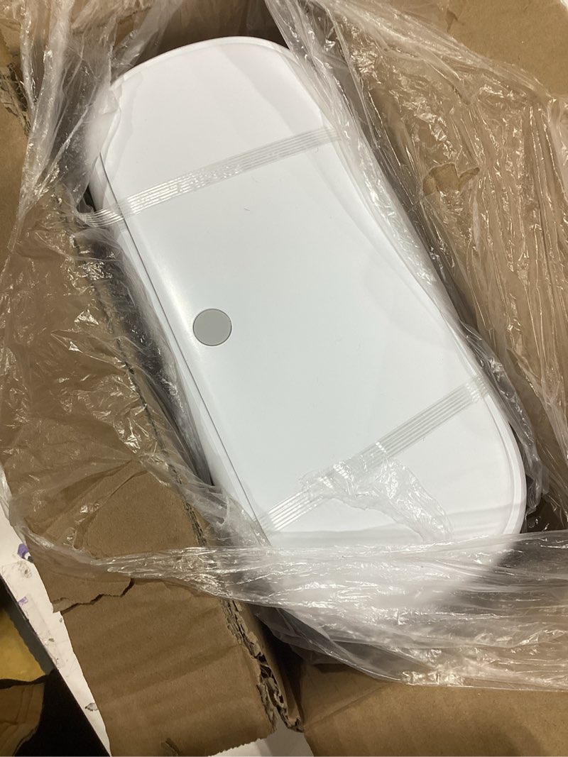 Condition photo showing Good Condition for Small Bathroom Trash Can with Lid, 3 Gallon Slim Garbage Bin with Pop-Up Lid & Air-Pressure Bag Lock, Mini Waste Basket for Bathroom, Bedroom, Kitchen, Office, Rv, White - Includes 75 Bags (5 Rolls)