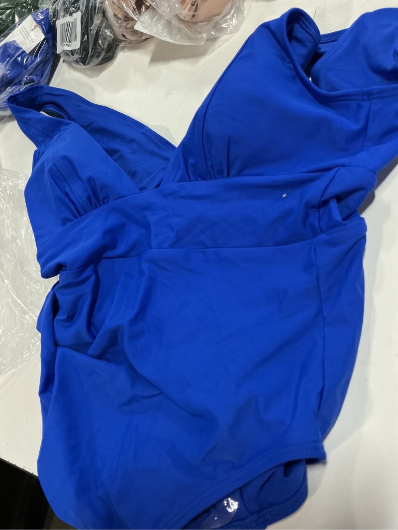 Condition photo showing Good Condition for italian plunge one-piece swimsuit, s, electric blue