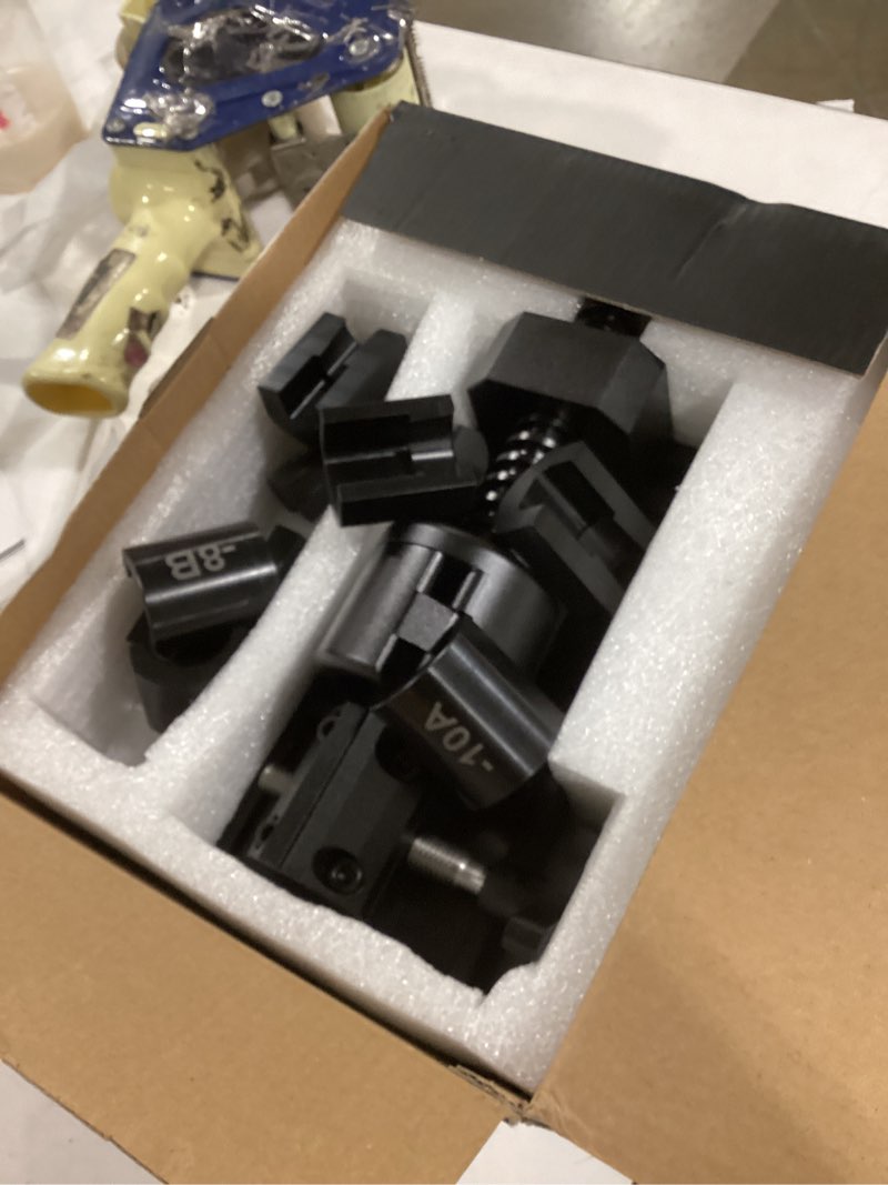 Condition photo showing Good Condition for fitting installation tool kit for 4an-12an hoses, universal an hose assembly tool & fuel line fittings removal tool with 6 dies (4,6,8,10,12an) - works with cpe & all brands fuel lines