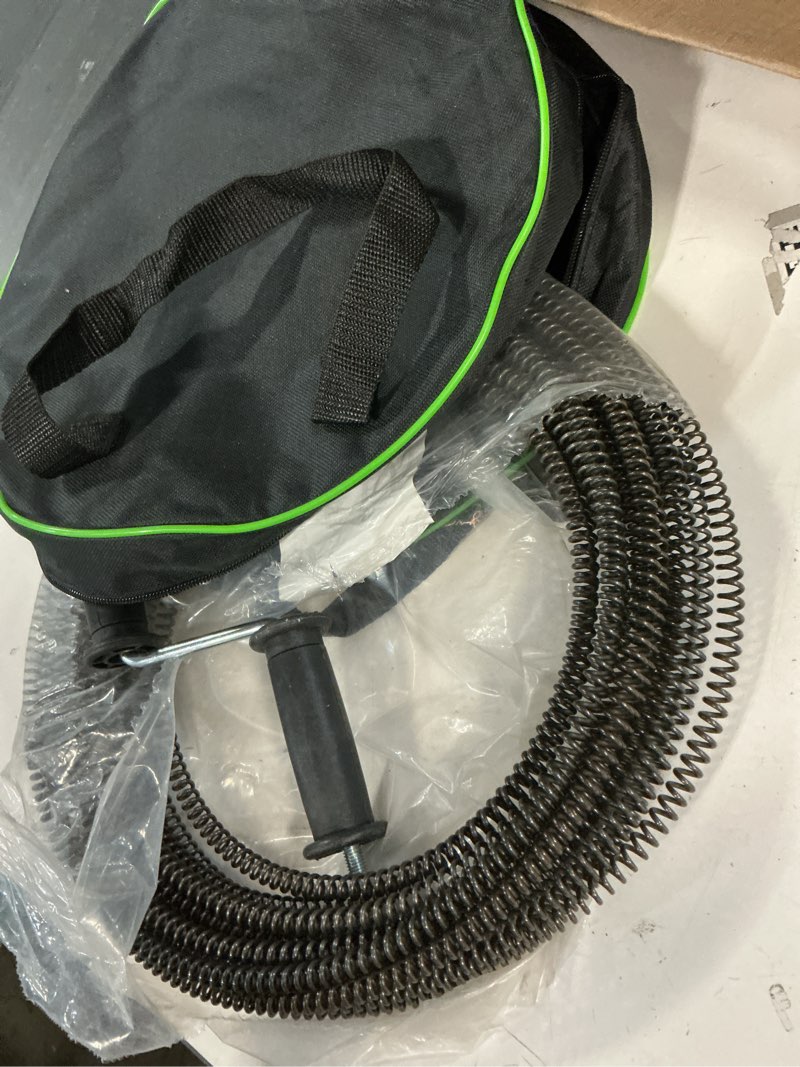 Condition photo showing As Is for 1pc 2.7m sewer curved pipe dredger drain snake kitchen bathroom clog remover cleaning unblocker spring tool kitchen