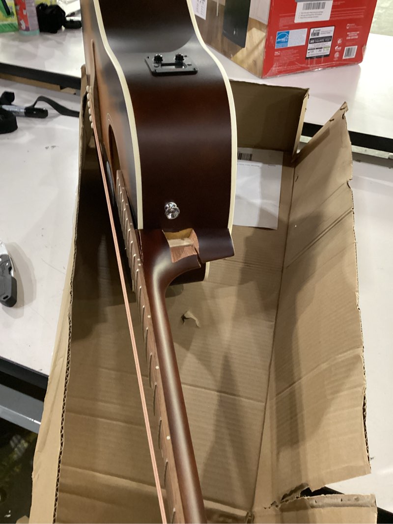 Condition photo showing As Is for fender california debut redondo ce series acoustic guitar, beginner guitar, 2-year warranty, includes built-in tuner, natural