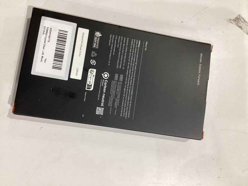 Condition photo showing Good Condition for TORRAS Crystal Clear for iPhone 16 Pro Case, Ultra-Thin [Non-Yellowing] [Military Protection] Slim Fit Silicone TPU Cover for iPhone 16 Pro Phone Case, Soft, Black, 6.3 inch, Clear Black for iPhone 16 Pro