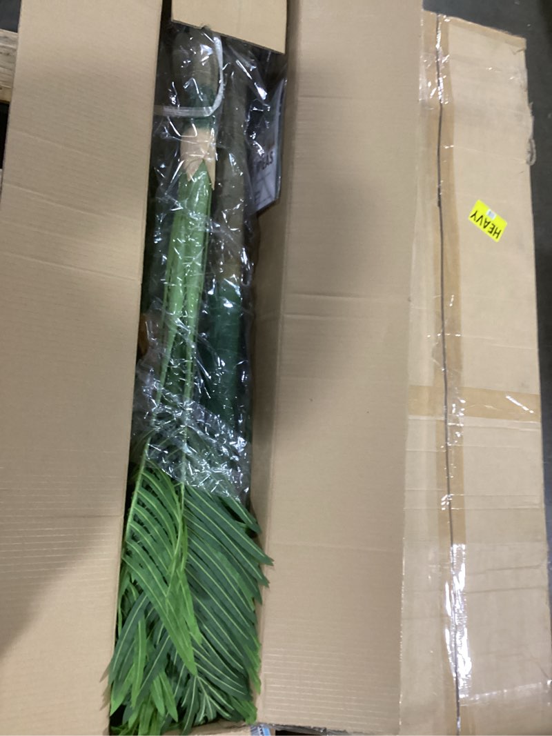 Condition photo showing Good Condition for 6ft Tall Triple Golden Cane Palm Artificial Tree Large Tropical Palm Tree UV Resistant Fake Plant in Pot for Indoor Outdoor Big House Living Room Outside Patio Office Home Decor 1Pack 1 6ft