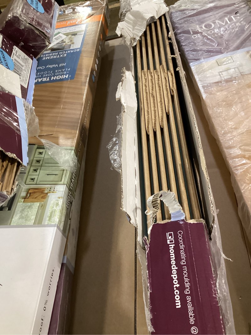 Condition photo showing As Is for nobelford oak 12mm t x 7.56 in. w waterproof laminate wood flooring (15.95 sq. ft./case)