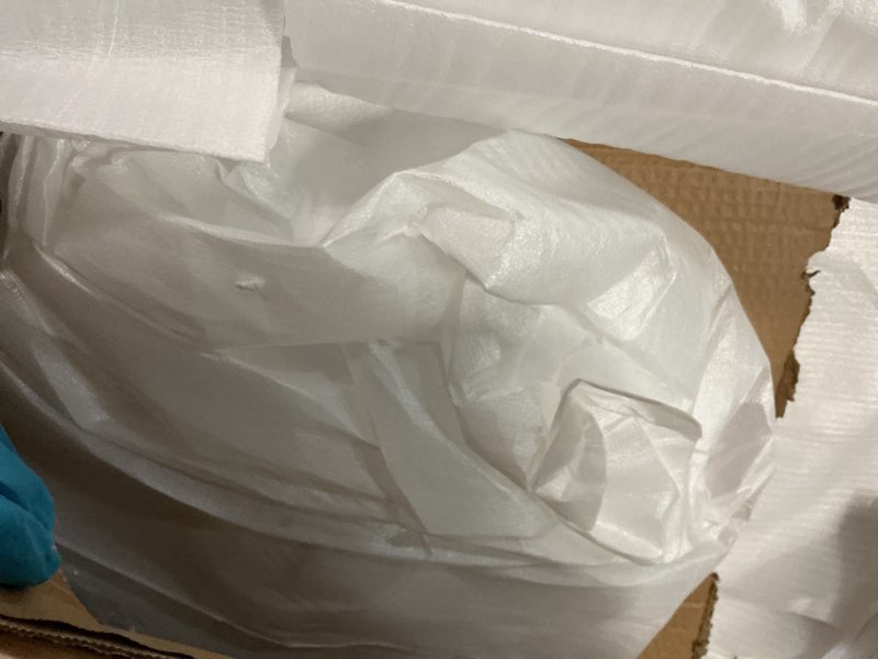 Condition photo showing New/Like New for 27.5 inch Small Dining Table for 2-4 People, Round Kitchen Table with Tulip Design, White Modern Table for Dining Room and Living Room, Quick and Easy Assembly (White)