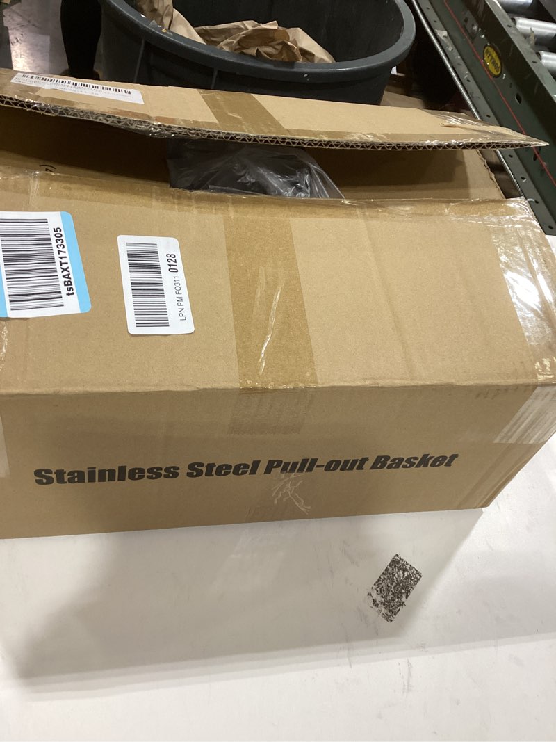 Condition photo showing item condition for Pull out Cabinet Organizer, 2-pack, Expandable(12"-20") Heavy Duty Slide out Drawers Fixed with Adhesive Nano Film for Pots, Roll out Shelf Storage for Kitchen Base Cabinet Organization(3 Rails) White 21"D×12"-20"W(2 Pack)