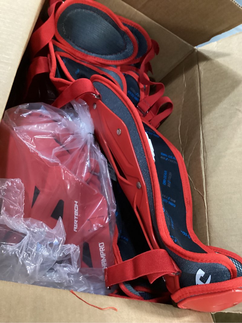 Condition photo showing Good Condition for champro optimus champion plus catcher's kit scarlet adult