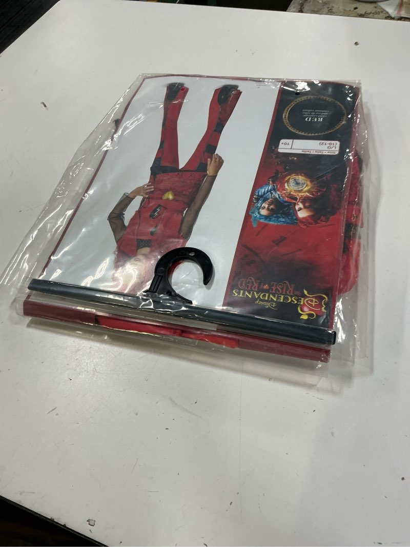 Condition photo showing New/Like New for Descendants Red Costume for Kids, Official Disney Descendants The Rise of Red Costume Jumpsuit, Wig not Included L (10-12)