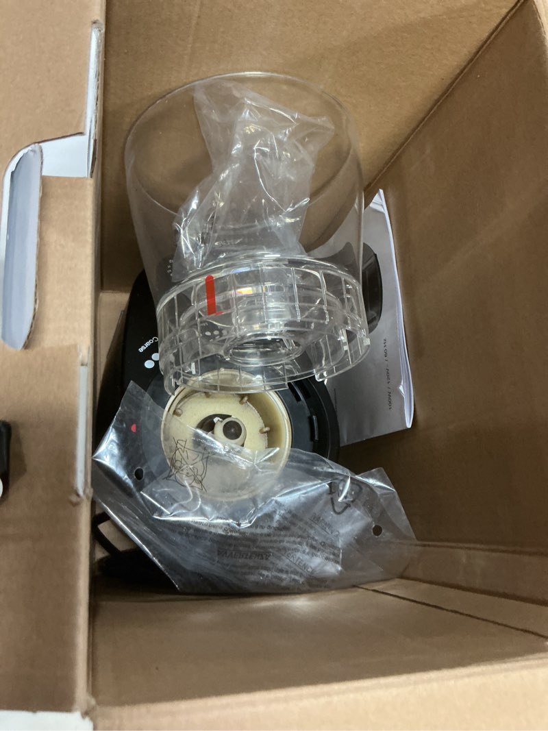 Condition photo showing As Is for capresso - infinity plus 4-oz. conical burr coffee grinder - black