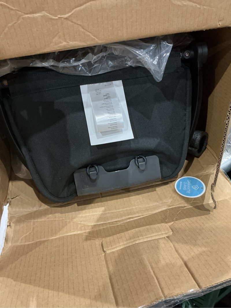 Condition photo showing Good Condition for uppababy rumbleseat v3 second lower seat - compatible with vista v2 and vista v3 - all-weather seat + magnetic buckle – adapters included - jake (charcoal/carbon frame/black leather)