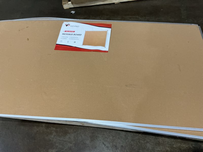 Condition photo showing Good Condition for (Similar to) Amazon Basics Magnetic Dry Erase Whiteboard & Cork Board Combo, Double-Sided, Lightweight, Easy to Install, Plastic/Aluminum Frame, 17\" x 23\" White,yellow 23\"W x 17\"H