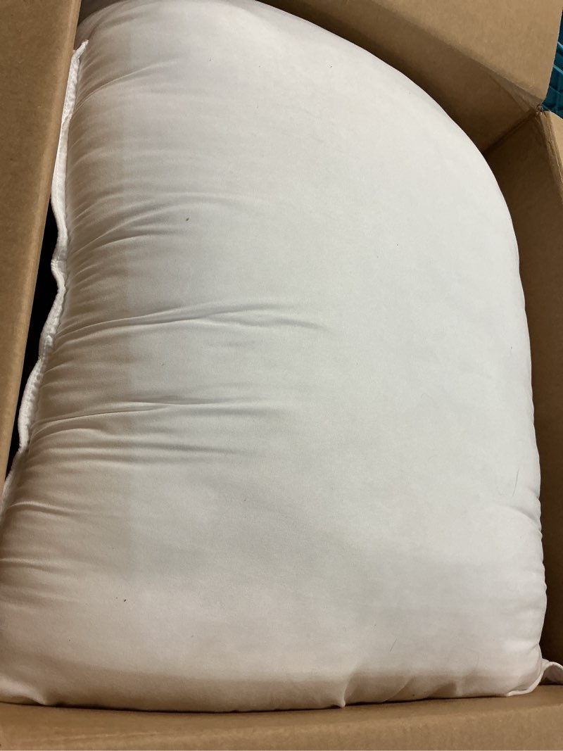 Condition photo showing Good Condition for amazon basics down alternative bed pillow, medium density for back and side sleepers, queen - pack of 2, white, 30 in l x 20 in w queen - pack of 2 medium pillow