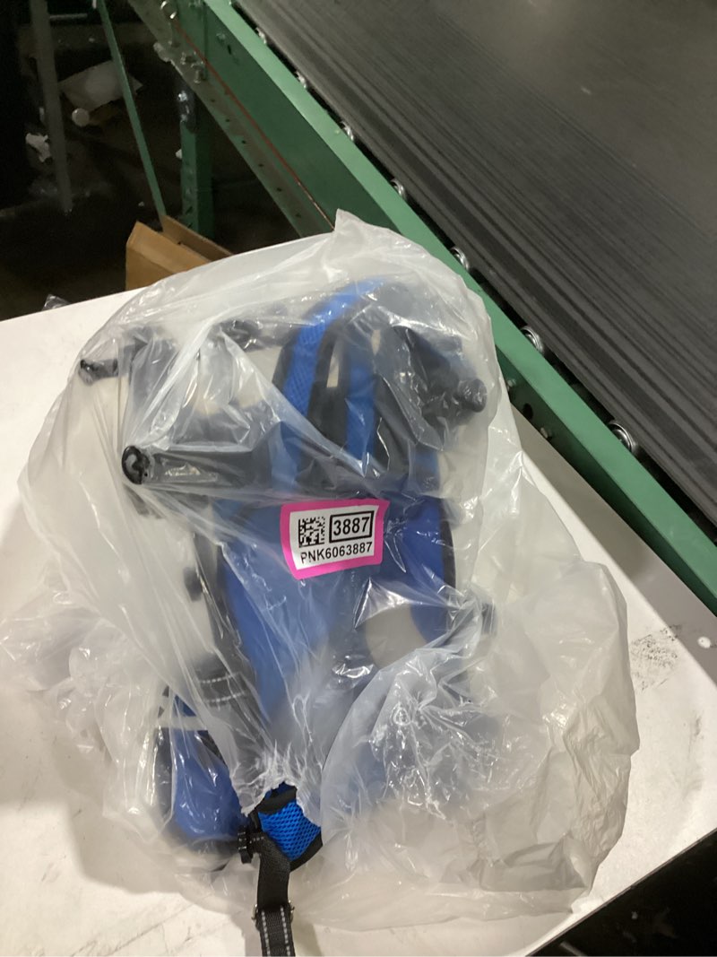 Condition photo showing New/Like New for dog wheelchair for back legs, adjustable height/length/width, sturdy wheelchair with all-terrain shock-absorbing wheels, mobility support for injured or disabled small & medium dogs & cats small blue