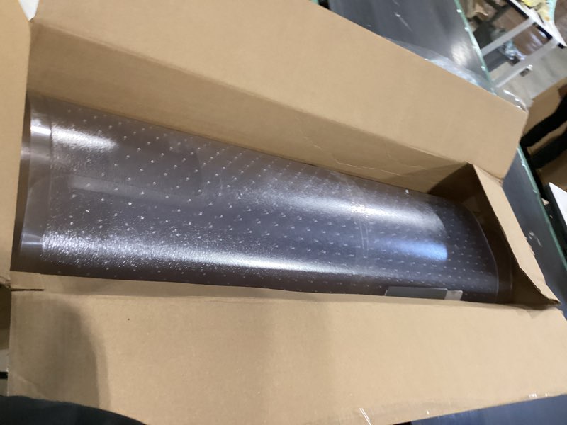 Condition photo showing New/Like New for Amazon Basics Office Chair Mat for Low Pile Carpeted Floors with Lip, 36" x 48", Clear 36” x 48” with Lip