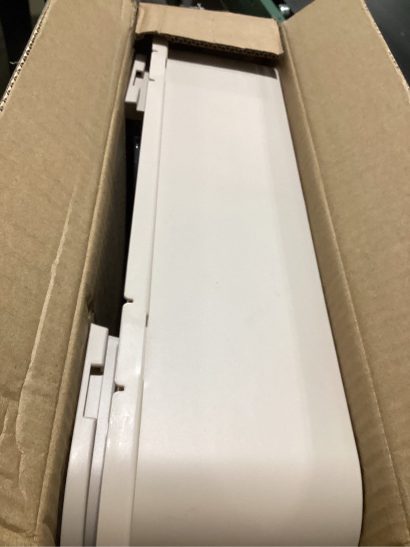 Condition photo showing Good Condition for enclosed cat litter box with flip-top lid, stainless steel large covered litter box, high sided metal litter pan with litter scoop & mat, odor control, leak proof, easy cleaning, white white 18.9"×14.9"×13.7"