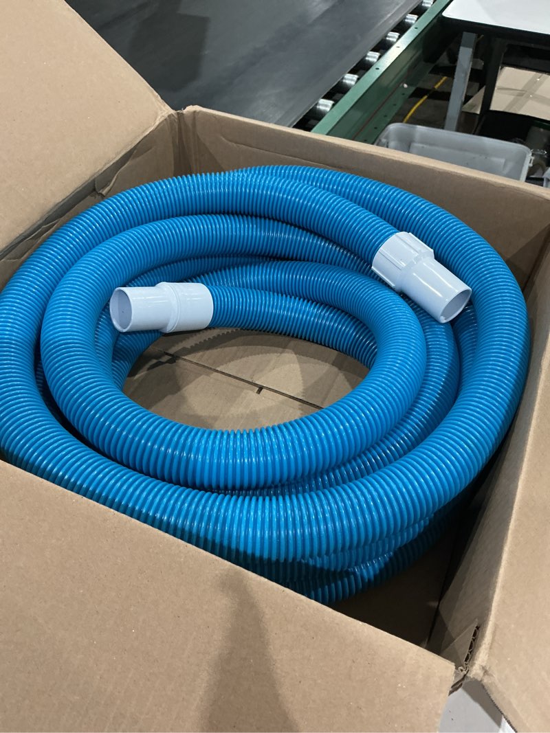 Condition photo showing As Is for intex 29083e spiral hose for pool filters, 1.5in x 25ft, one size, blue