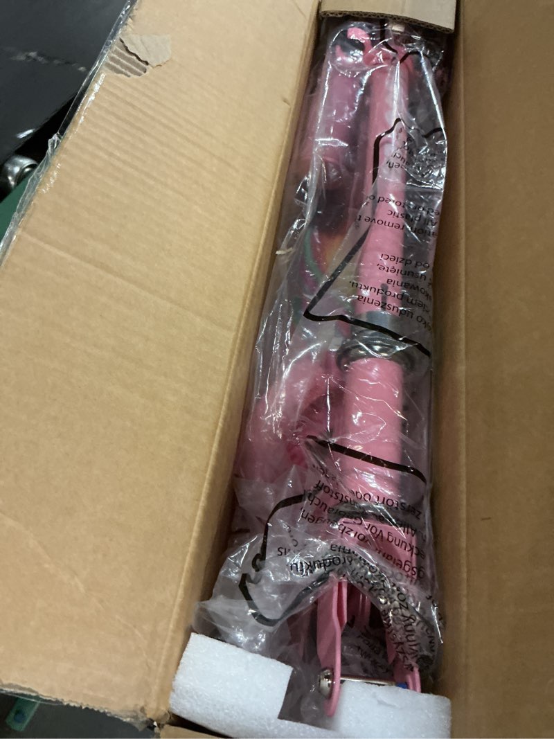 Condition photo showing Good Condition for scooter toys for kids ages 6-12/3-5, christmas birthday gifts for girls boys, easy folding kids scooter with 3 levels adjustable handlebar pink