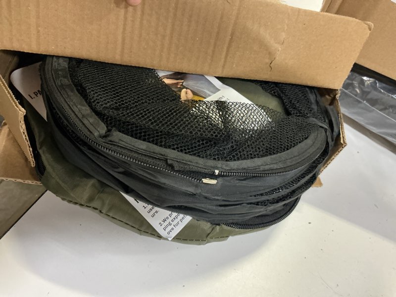 Condition photo showing Good Condition for portable cat playpen with surround tunnel, 2-linked-enclosed areas, ideal cat tent outdoor or cat playpen for indoor cats enclosed.breathable mesh design for indoor & outdoor use(green)