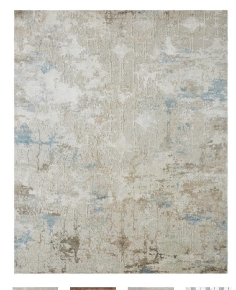 Gabardin Gray Blue Area Rug 5X7