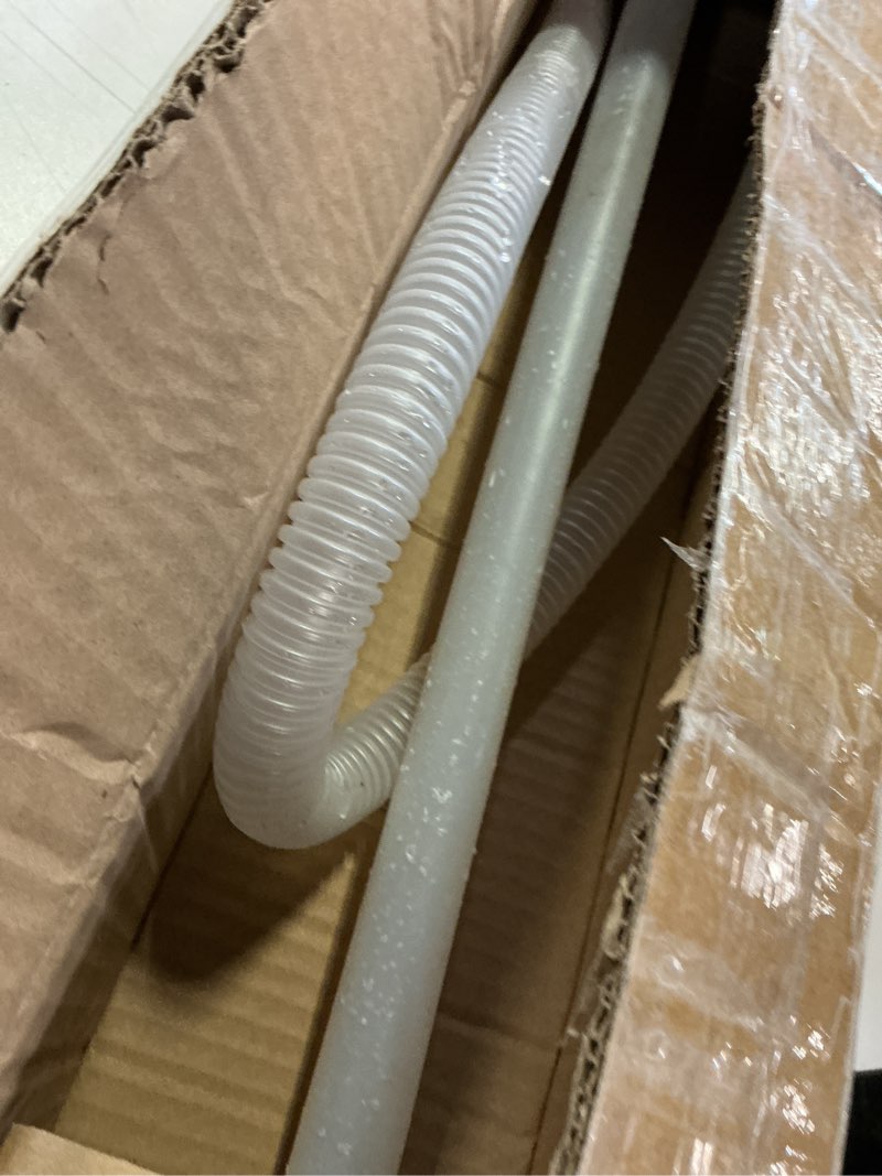 Condition photo showing As Is for Geelin 1 Set Siphon Drum Pump with Replacement Flexible 48" Discharge Hose, Heavy Duty Bpa-free Manual Fuel Drum Pump Adjustable Length for 55 Gallon Water Barrels Liquid Transfer