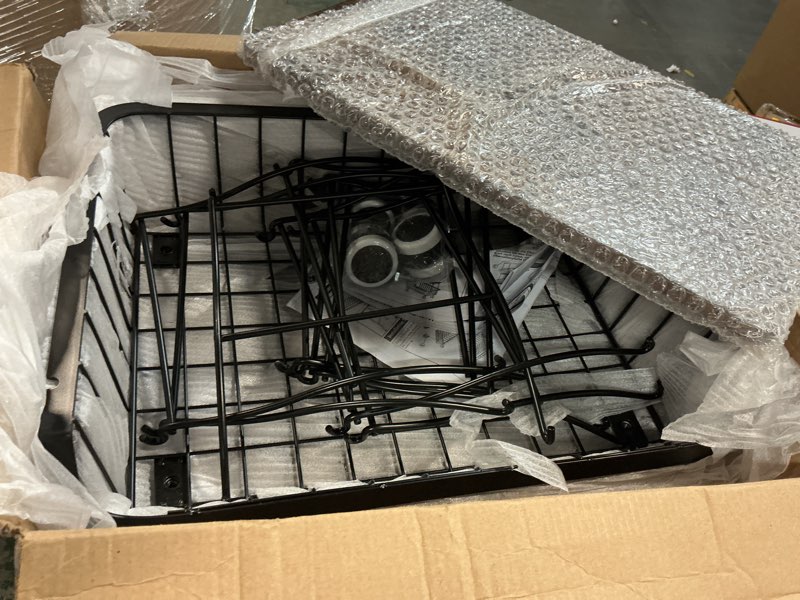 Condition photo showing Good Condition for 5 Tier Vegetable Fruit Basket for Kitchen, Stackable Metal Fruit and Vegetable Storage Baskets with Rolling Wheels Cart, Pantry organizers and storage for Kitchen Bathroom Livingroom Laundry room Cart