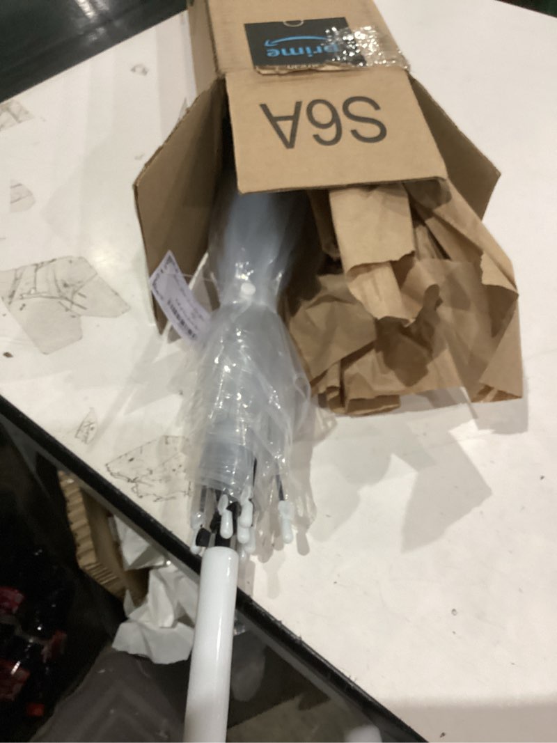 Condition photo showing As Is for clear bubble umbrella for wedding & daily use, 61.8 inch large dome transparent windproof rainproof stick umbrella with j-handle – elegant photo prop and oversized coverage pack of 1