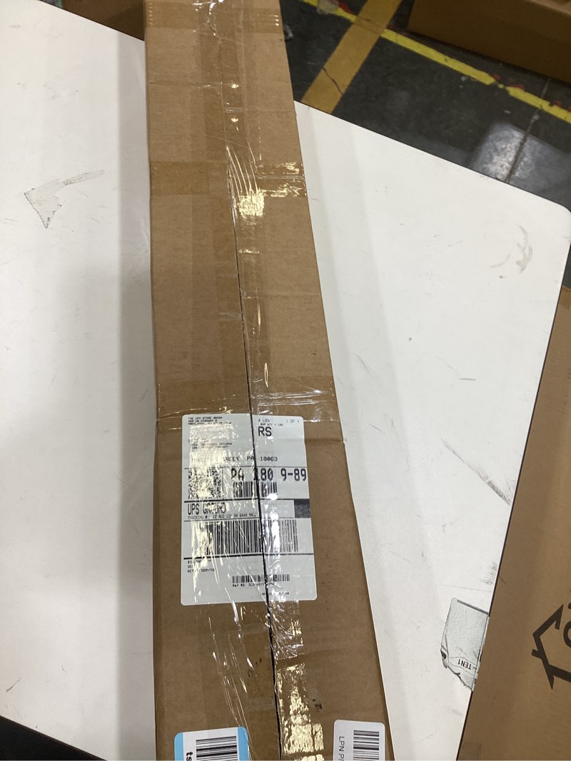 Condition photo showing As Is for Double Curtain Track Wall Mounted, Roman Rod for Curtain, Aluminum Heavy-Duty Silent Rail, Sliding C