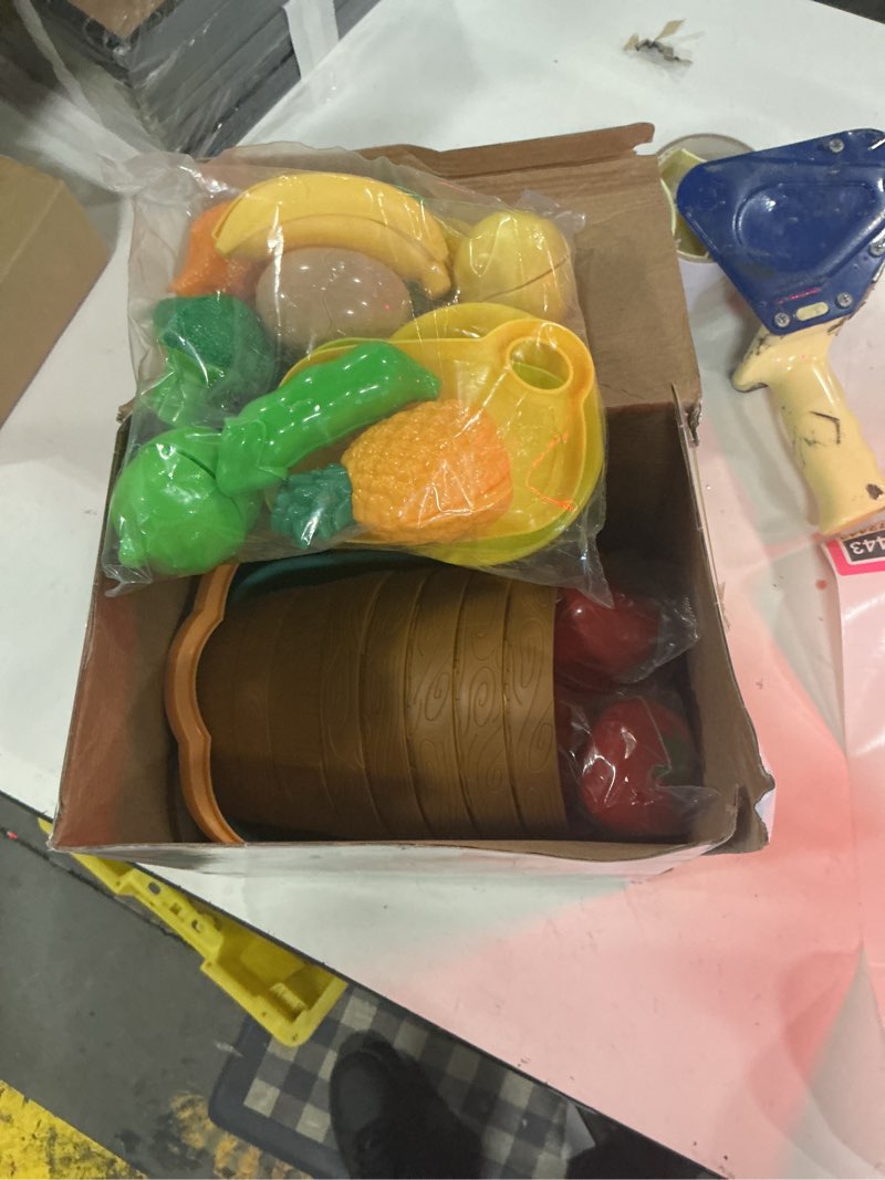Condition photo showing Good Condition for joyin learning toys play food set for toddlers, cutting food for preschool activities, play kitchen accessories, educational toys, color sorting set for boys & girls, back to school gifts for toddlers