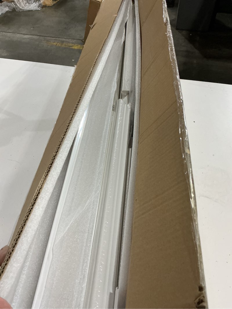 Condition photo showing New/Like New for art3d pre-cut wall molding set of 6 pcs, ready-to-assemble wainscoting panels for interior wall décor living room bedroom accent wall - installed with glue, 3 top 3 bottom white: style 1